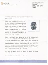 0.54 Carat TypeIIb Diamond Certificate