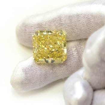 A large Canary Yellow Diamond Investment Stone