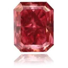 Ein extrem seltener Fancy-Diamant mit Radiant-Schliff in Rot