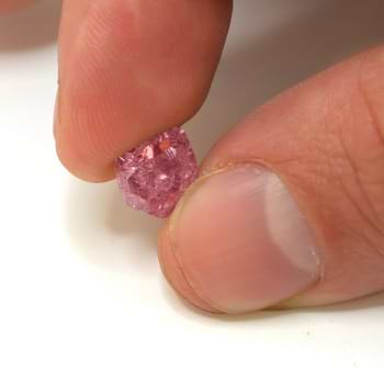 The 4.96-carat rough pink diamond