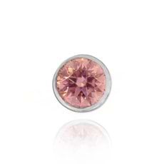 0.07 Carat, Fancy Intense Pink Diamond and Platinum Nose Ring