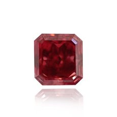 Roter Diamant, Radiantform, SI1, in Fancy-Rot, mit 0,22 Karat