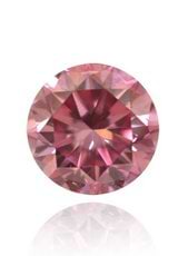 0.34 Carat, Fancy Vivid Pink Diamond, Round, VS2