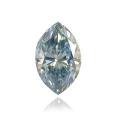 0.57 Carat, Fancy Gray Blue Diamond, Marquise, SI1