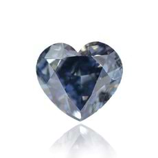 0.67 Carat, Fancy Deep Blue Diamond, Heart, VS2