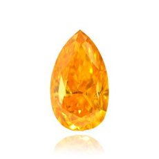 0.70 Carat, Fancy Vivid Orange Diamond, Pear