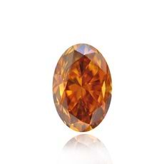 Diamant in ovaler Form, SI1, in Fancy-Tief-Bräunlich-Gelblich-Orange, mit 1,01 Karat