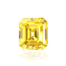 1.05 Carat, Fancy Vivid Yellow Diamond, Emerald, IF