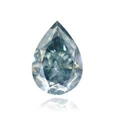 1.10 Carat, Fancy Grayish Blue Diamond, Pear, IF