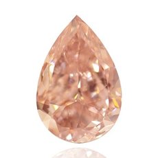 1.56 Carat, Fancy Brownish Orange Pink Diamond, Pear, IF