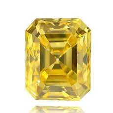 3.01 Carat, Fancy Vivid Yellow Diamond, Emerald, IF