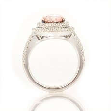 3.30 Carat, Fancy Orangy Pink Diamond Ring