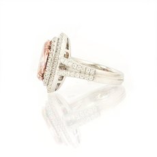 3.30 Carat, Fancy Orangy Pink Diamond Ring