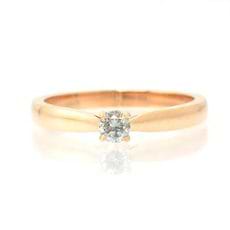 rose gold round shape blue diamond solitaire engagement ring