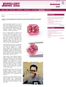 Jewellery News Aisa on The Leibish Prosperity Pink