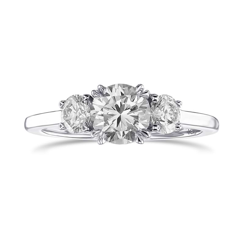 LEIBISH Round White Diamond Three-stone Engagement Ring