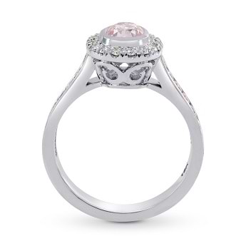 Fancy Light Pink Oval Diamond Halo Ring, SKU 173377 (1.1Ct TW)