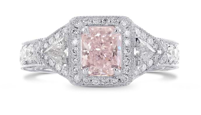 Fancy Light Pink Radiant Diamond Dress Ring, SKU 275232
