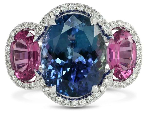 Tanzanite & Spinel Diamond Ring, SKU 2915R (4.95Ct TW)