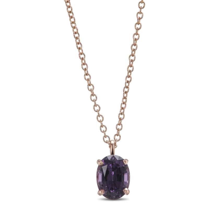 Oval Spinel Solitaire Pendant