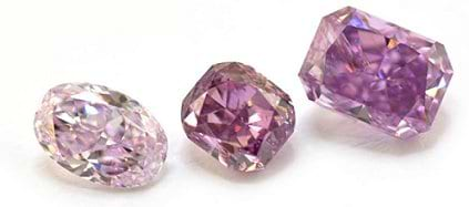 Natural purple diamonds