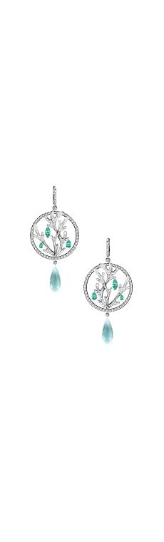 Blue nature earrings