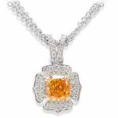 Orange Diamond Pendant