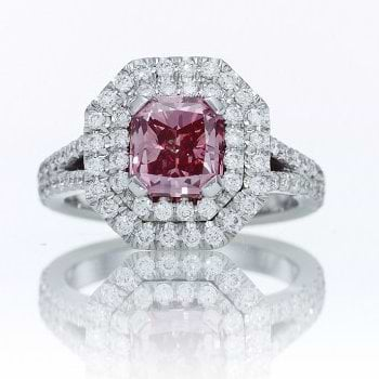 Prosperity-Diamant in Fancy-Leuchtend Pink mit leichtem Purpureinschlag mit 1,68 Karat