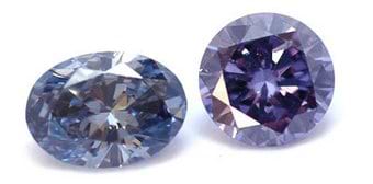 Fancy-Diamanten in Violett und Blau 