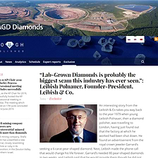 “Lab-Grown Diamonds is probably the biggest scam this industry has ever seen,”: Leibish Polnauer, Founder-President, Leibish & Co.