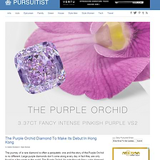 The Pursuitist -  The Purple Orchid Diamond To Make Its Debut In Hong Kong
