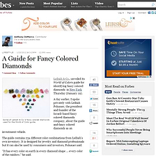 Forbes - A Guide for Fancy Colored Diamonds