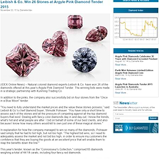 IDEX Online - Leibish & Co. Win 26 Stones at Argyle Pink Diamond Tender 2015