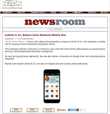 Leibish & Co. Debuts Color Diamond Mobile Site