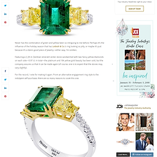 JCK - Britt’s Pick: Leibish & Co.’s Emerald and Diamond Ring