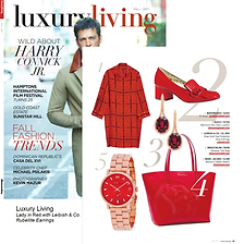 Luxury Living - Lady in Red with Leibish & Co. Rubelite Earrings
