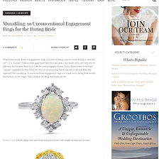 MunaBling: 10 Unconventional Engagement Rings for the Daring Bride