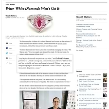 New York Times - When White Diamonds Won’t Cut It