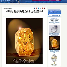 Pricescope - LEIBISH & CO. DEBUTS VIVID COLOR DIAMOND COLLECTION AT HONG KONG SHOW