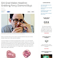 GIA - GIA Grad Makes Headline Grabbing Fancy Diamond Buys