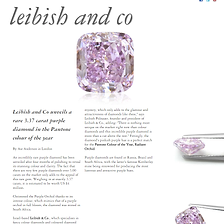 The Jewellery Editor - Leibish and Co. unveils a rare 3.37 carat purple diamond in the Pantone colour of the year