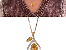Liz was thrilled with her pear pendant. - Image 1