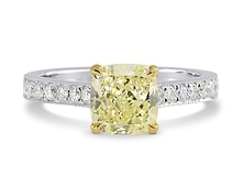 yellow diamond engagement ring - Image 1
