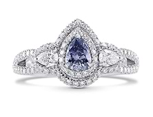 Custom Argyle Blue Diamond Ring - Image 1