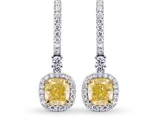 Awesome yellow diamond earrings!!! - Image 1