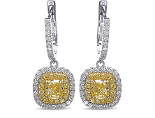Dazzling Yellow Diamond Earrings - Image 1