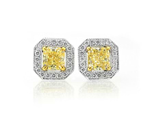 The yellow diamond earrings were … - Image 1