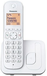 טלפון אלחוטי Panasonic מדגם KXTGC210 Panasoinc בצבע לבן 