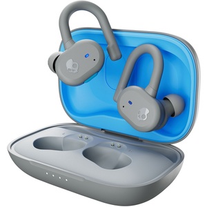 אוזניות Skullcandy Push Active True Wireless בצבע אפור בהיר/תכלת