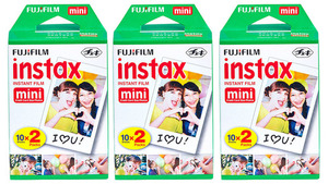 3 סרטי צילום (60 תמונות) למצלמות אינסטק Fuji Instax mini